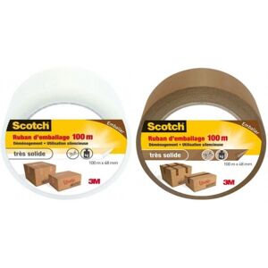 Adhésif emballage une face multiusage L.66 m x l.48 mm, transparent - Scotch - Publicité Adhésif emballage une face multiusage L.66 m x l.48 mm, transparent - Scotch - Publicité