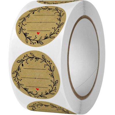 OEM 2 Pcs,sceau Autocollant En Papier Kraft, Décoration D'Emballage, Autocollants De Bénédiction Manuscrits, Rouleaux Ronds, Étiquettes De Cuisson Des Fêtes - Publicité OEM 2 Pcs,sceau Autocollant En Papier Kraft, Décoration D'Emballage, Autocollants De Bénédiction Manuscrits, Rouleaux Ronds, Étiquettes De Cuisson Des Fêtes - Publicité