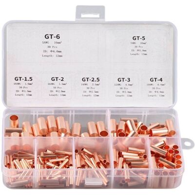 Scotch 250 Pcs Kits De Connecteurs De Tubes En Cuivre Ensemble De Connexion De Bornes Fournitures De Matériel De Fil, - Publicité Scotch 250 Pcs Kits De Connecteurs De Tubes En Cuivre Ensemble De Connexion De Bornes Fournitures De Matériel De Fil, - Publicité