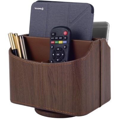 OEM Support De Télécommande Rotatif À 360 ° - 5 Pièces - En Cuir Synthétique - Organiseur Multifonction De Bureau - Boîte De Rangement Pour Ipad Mini/stylo/téléphone/médias (café Profond)-dou - Publicité OEM Support De Télécommande Rotatif À 360 ° - 5 Pièces - En Cuir Synthétique - Organiseur Multifonction De Bureau - Boîte De Rangement Pour Ipad Mini/stylo/téléphone/médias (café Profond)-dou - Publicité