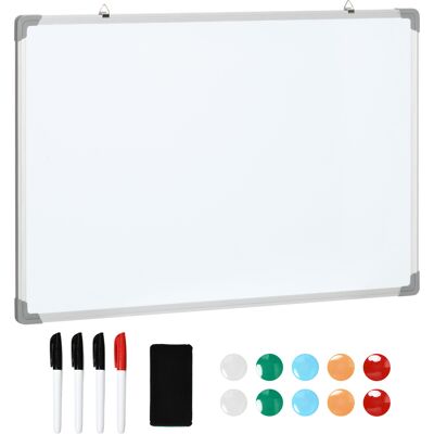 OEM Homcom Tableau Blanc Magnétique Cadre Aluminium 90 X 60 Cm Avec Feutres. Effaceur Et Aimants - Publicité OEM Homcom Tableau Blanc Magnétique Cadre Aluminium 90 X 60 Cm Avec Feutres. Effaceur Et Aimants - Publicité