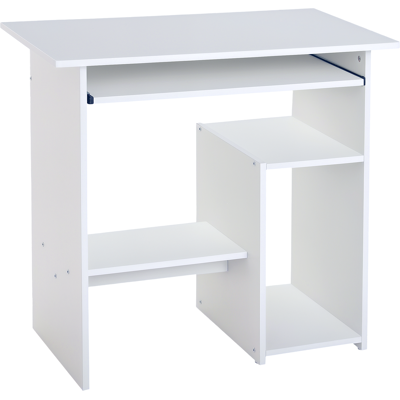ALTHOME Bureau Ordinateur Blanc 80 X 45 X 75 Cm, Rangement, Plateau Clavier, Support Moniteur - Publicité ALTHOME Bureau Ordinateur Blanc 80 X 45 X 75 Cm, Rangement, Plateau Clavier, Support Moniteur - Publicité