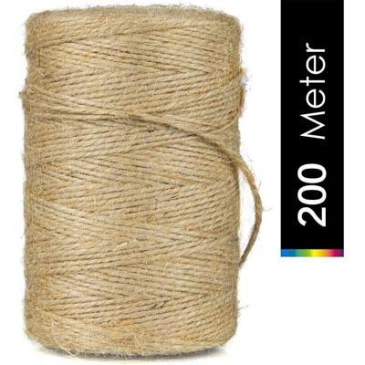 OEM Ficelle De Jute Naturelle 200m X 2mm – Corde Résistante Pour Arts Créatifs – Emballage Cadeau Et Décoration – Corde De Chanvre Durable - Publicité OEM Ficelle De Jute Naturelle 200m X 2mm – Corde Résistante Pour Arts Créatifs – Emballage Cadeau Et Décoration – Corde De Chanvre Durable - Publicité