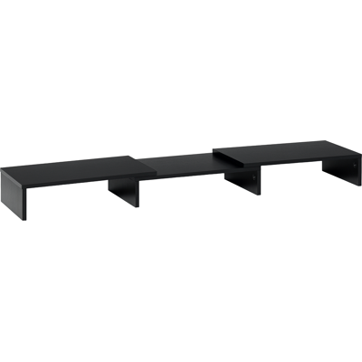 MIDUODUO Support Élévateur Bois Réglable Longueur/angle, Pour 2 Écrans Ordinateur Portable, 80-117x23,5x10 Cm, Noir - Publicité MIDUODUO Support Élévateur Bois Réglable Longueur/angle, Pour 2 Écrans Ordinateur Portable, 80-117x23,5x10 Cm, Noir - Publicité
