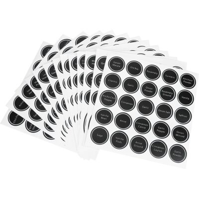 OEM Lot De 13 Étiquettes Autocollantes Rondes Réutilisables Imprimées Pour Pots D'Épices Et Bouteilles De Vin - Publicité OEM Lot De 13 Étiquettes Autocollantes Rondes Réutilisables Imprimées Pour Pots D'Épices Et Bouteilles De Vin - Publicité