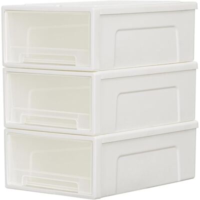 OEM 5l3 Tiroirs De Rangement En Plastique, Organisateurs De Bureau, Tour De Rangement Pour Fournitures, Dortoir Et Cosmétiques, Superposable, Durable, Pp, Sans Bpa, Blanc & Clair, 5l - Lot De 3 - Publicité OEM 5l3 Tiroirs De Rangement En Plastique, Organisateurs De Bureau, Tour De Rangement Pour Fournitures, Dortoir Et Cosmétiques, Superposable, Durable, Pp, Sans Bpa, Blanc & Clair, 5l - Lot De 3 - Publicité