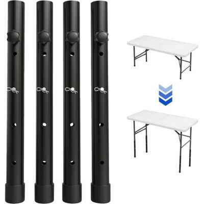 OEM Royaluxe-lot De 4 Rallonges De Pieds De Table Pour Tables Pliantes, Extensions De Pieds De Table Pour Pieds Pliés Et Droits, Rehausseurs De Pieds De Table Pliables Réglables, Hauteur De Table Pour Une - Publicité OEM Royaluxe-lot De 4 Rallonges De Pieds De Table Pour Tables Pliantes, Extensions De Pieds De Table Pour Pieds Pliés Et Droits, Rehausseurs De Pieds De Table Pliables Réglables, Hauteur De Table Pour Une - Publicité