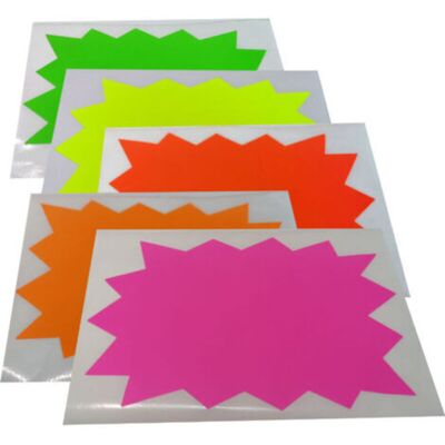 OEM Paquet De 50 (5 Couleurs, 3 X 4,7 Po) Enseignes De Vente Neon Starburst Pour Affichage De Magasin De Détail, Étiquettes De Prix, Tableau D'Affichage - Publicité OEM Paquet De 50 (5 Couleurs, 3 X 4,7 Po) Enseignes De Vente Neon Starburst Pour Affichage De Magasin De Détail, Étiquettes De Prix, Tableau D'Affichage - Publicité