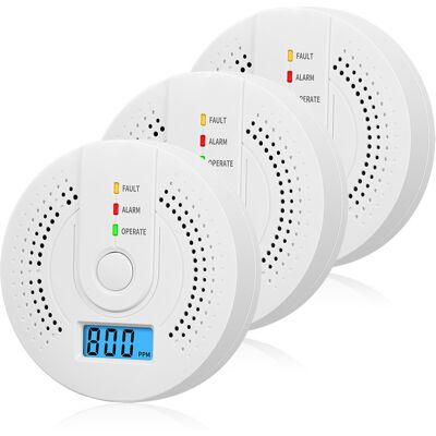 OEM Lot De 3 Détecteurs De Monoxyde De Carbone À Piles Avec Écran Lcd (piles Non Incluses) Pour La Maison, La Cuisine, Le Restaurant, L'Hôtel Ou Le Bureau. Publicité OEM Lot De 3 Détecteurs De Monoxyde De Carbone À Piles Avec Écran Lcd (piles Non Incluses) Pour La Maison, La Cuisine, Le Restaurant, L'Hôtel Ou Le Bureau. Publicité