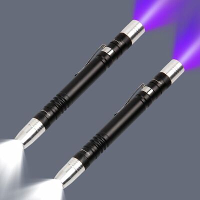 OEM Rhg Torche À Lumière Noire Uv Torche Led 2-en-1 Avec Lumière Violette Et Blanche 395nm Détecteur D'Urine Uv Pour Faux Billets De Banque Et Taches,2 Pack - Publicité OEM Rhg Torche À Lumière Noire Uv Torche Led 2-en-1 Avec Lumière Violette Et Blanche 395nm Détecteur D'Urine Uv Pour Faux Billets De Banque Et Taches,2 Pack - Publicité