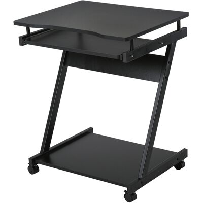 BEYAMIS Bureau D'Ordinateur Mobile Avec 4 Roulettes, Plateau Coulissant Pour Clavier, Poste De Travail Pour Bureau À Domicile, Noir - Publicité BEYAMIS Bureau D'Ordinateur Mobile Avec 4 Roulettes, Plateau Coulissant Pour Clavier, Poste De Travail Pour Bureau À Domicile, Noir - Publicité