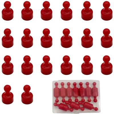 OEM Lot De 20 Mini Aimants Colorés, Puissants Aimants En Néodyme Pour Réfrigérateur, Tableau Magnétique, Punaises Pour Bureau Et Maison, 12 X 20 Mm (rouge) - Publicité OEM Lot De 20 Mini Aimants Colorés, Puissants Aimants En Néodyme Pour Réfrigérateur, Tableau Magnétique, Punaises Pour Bureau Et Maison, 12 X 20 Mm (rouge) - Publicité