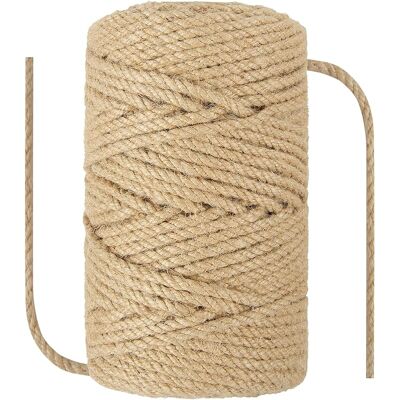 SANS MARQUE Corde De Jute 5 Mm X 100 M - Corde En Sisal Pour L'Artisanat, Le Jardin, Les Arts, L'Emballage, La Reliure, Le Gratte-chat Et L'Arbre Postal - Publicité SANS MARQUE Corde De Jute 5 Mm X 100 M - Corde En Sisal Pour L'Artisanat, Le Jardin, Les Arts, L'Emballage, La Reliure, Le Gratte-chat Et L'Arbre Postal - Publicité