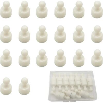 OEM Lot De 20 Mini Aimants Colorés, Puissants Aimants En Néodyme Pour Réfrigérateur, Tableau Magnétique, Punaises Pour Bureau Et Maison, 12 X 20 Mm (blanc) - Publicité OEM Lot De 20 Mini Aimants Colorés, Puissants Aimants En Néodyme Pour Réfrigérateur, Tableau Magnétique, Punaises Pour Bureau Et Maison, 12 X 20 Mm (blanc) - Publicité