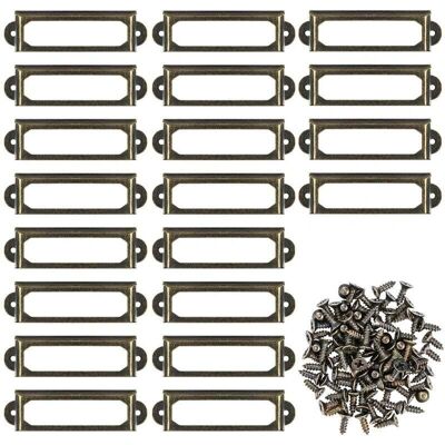 OEM Alwaysh 20 Pcs Porte-étiquettes En Métal Pour Bureau Bibliothèque Étagères Cadre Étiquette De Nom Vintage Avec Vis 60x17mm - Publicité OEM Alwaysh 20 Pcs Porte-étiquettes En Métal Pour Bureau Bibliothèque Étagères Cadre Étiquette De Nom Vintage Avec Vis 60x17mm - Publicité