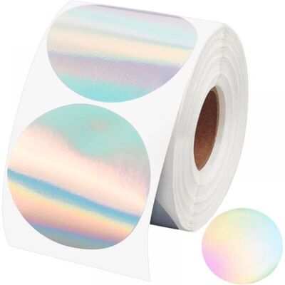 OEM 150pcs Autocollant Thermique Circulaire Holographique 5 Cm Étiquettes Thermiques Directes Rondes Auto-adhésives Pour Imprimante Thermique Étiquettes Thermiques Pour Décor De Cadeaux Diy - Publicité OEM 150pcs Autocollant Thermique Circulaire Holographique 5 Cm Étiquettes Thermiques Directes Rondes Auto-adhésives Pour Imprimante Thermique Étiquettes Thermiques Pour Décor De Cadeaux Diy - Publicité