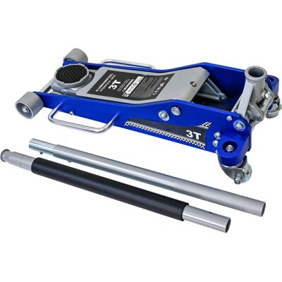 ACKERMAN 3t Aluminum Iron Horizontal Jack/hydraulic Trolley Service/floor Jack With Extra Saddle (fits: Suvs And Extended Height Trucks): 3 Ton (6,600 Lb) Capacity, Blue&silver - Publicité ACKERMAN 3t Aluminum Iron Horizontal Jack/hydraulic Trolley Service/floor Jack With Extra Saddle (fits: Suvs And Extended Height Trucks): 3 Ton (6,600 Lb) Capacity, Blue&silver - Publicité