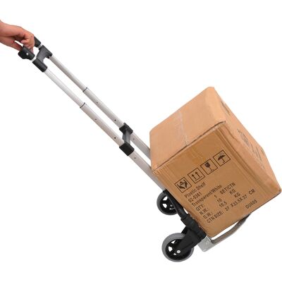 ACKERMAN Brouette Aluminium Pliable, Chariot De Transport, Chariot Empilable, Capacité Max. 70 Kg - Publicité ACKERMAN Brouette Aluminium Pliable, Chariot De Transport, Chariot Empilable, Capacité Max. 70 Kg - Publicité