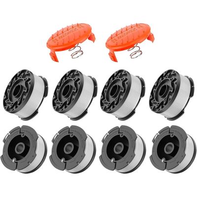 GRASSLIN 8 Bobine Fil Coupe Bordure, Ø1,65mm, 9,15m Nylon, 2 Couvercle Abs, 2 Ressort, Pour Black Et Decker - Publicité GRASSLIN 8 Bobine Fil Coupe Bordure, Ø1,65mm, 9,15m Nylon, 2 Couvercle Abs, 2 Ressort, Pour Black Et Decker - Publicité