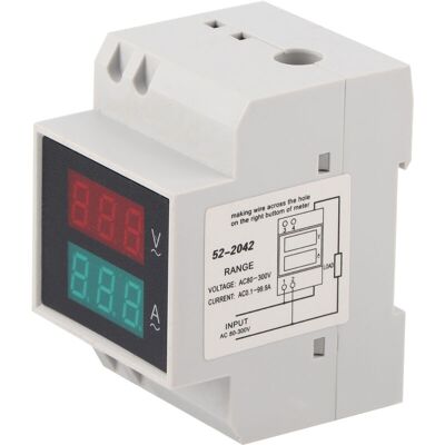 PELTOR Jeffergarden Ampèremètre De Tension Numérique Din Rail Haute Précision Double Affichage Voltmètre Ampèremètre Ac80-300v Ac0-99.9a - Publicité PELTOR Jeffergarden Ampèremètre De Tension Numérique Din Rail Haute Précision Double Affichage Voltmètre Ampèremètre Ac80-300v Ac0-99.9a - Publicité