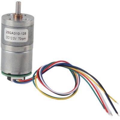 ABYSSE Moteur À Engrenages À Encodeur Cc 12 V 25ga310128, Moteur À Réduction De Vitesse En Métal (dc12v 70 Tr/min) - Publicité ABYSSE Moteur À Engrenages À Encodeur Cc 12 V 25ga310128, Moteur À Réduction De Vitesse En Métal (dc12v 70 Tr/min) - Publicité