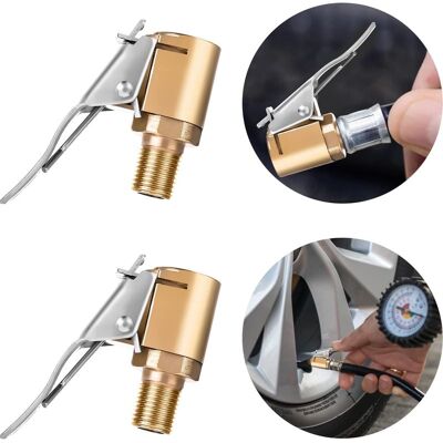 Vision Mandrin Pneumatique Avec Clip Adaptateur, 2 Jeux De Gonfleur De Pneu Avec Connecteur Barbelé Pour Réparation De Tuyau Valve De Mandrin À Air À Débit Ouvert 1/4" Sans Fuite Adaptateur (a) - Publicité Vision Mandrin Pneumatique Avec Clip Adaptateur, 2 Jeux De Gonfleur De Pneu Avec Connecteur Barbelé Pour Réparation De Tuyau Valve De Mandrin À Air À Débit Ouvert 1/4" Sans Fuite Adaptateur (a) - Publicité