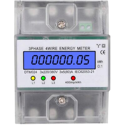 MOXIE Sjlerst Compteur D'Énergie Triphasé 4 Fils 220/380 V 5-80 A, Compteur Installation Sur Rail Din Compteur D'Énergie Électrique Numérique Avec Écran Lcd Rétroéclairé - Publicité MOXIE Sjlerst Compteur D'Énergie Triphasé 4 Fils 220/380 V 5-80 A, Compteur Installation Sur Rail Din Compteur D'Énergie Électrique Numérique Avec Écran Lcd Rétroéclairé - Publicité