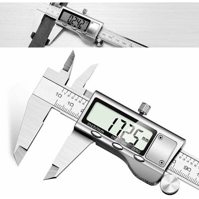 Melissa Pied À Coulisse Numérique 150mm - Mesures Précis Et Lecture Facile Sur Écran Lcd - En Acier Inoxydable, Micromètre Vernier Professionnel - Publicité Melissa Pied À Coulisse Numérique 150mm - Mesures Précis Et Lecture Facile Sur Écran Lcd - En Acier Inoxydable, Micromètre Vernier Professionnel - Publicité