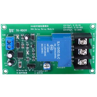URSUS Module De Relais Temporisé Dc12v(10v-15v Peuvent Être Utilisés) 30a 1w/ 0,1-5sec, Module De Relais De Minuterie De Temporisation À Cycle Infini Marche Arrêt, Charge Ac250v/30a Ou Dc30v/30 - Publicité URSUS Module De Relais Temporisé Dc12v(10v-15v Peuvent Être Utilisés) 30a 1w/ 0,1-5sec, Module De Relais De Minuterie De Temporisation À Cycle Infini Marche Arrêt, Charge Ac250v/30a Ou Dc30v/30 - Publicité