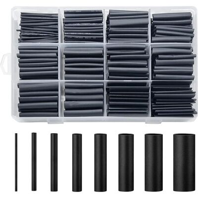 SANS MARQUE 650 Pièces Kit De Gaine Thermorétractable Etanche, Gaine Thermorétractable, Gaine Retractable Pour Fil Electrique, Tube Thermorétractable, Pour Réparations De Câblage À Souder (noire) - Publicité SANS MARQUE 650 Pièces Kit De Gaine Thermorétractable Etanche, Gaine Thermorétractable, Gaine Retractable Pour Fil Electrique, Tube Thermorétractable, Pour Réparations De Câblage À Souder (noire) - Publicité