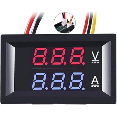 SANS MARQUE 1 Pièce Voltmètre Ampèremètre Numérique 0,28", Testeur De Tension Et De Courant Dc 100 V 10 A, Panneau D'Affichage Double Led Bleu Et Rouge 0,28", 3 Bits - Publicité SANS MARQUE 1 Pièce Voltmètre Ampèremètre Numérique 0,28", Testeur De Tension Et De Courant Dc 100 V 10 A, Panneau D'Affichage Double Led Bleu Et Rouge 0,28", 3 Bits - Publicité