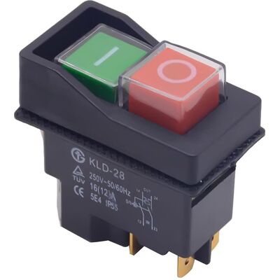 GRASSLIN 1 Interrupteur Électromagnétique, 4 Broches, 250 V 16 A, Abs Ip54, Pour Bétonnières Et Machines D'Atelier - Publicité GRASSLIN 1 Interrupteur Électromagnétique, 4 Broches, 250 V 16 A, Abs Ip54, Pour Bétonnières Et Machines D'Atelier - Publicité