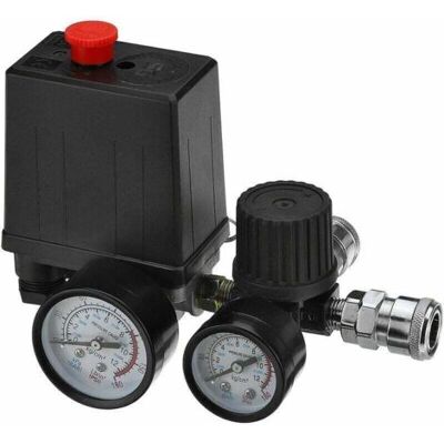 ABYSSE Régulateur De Soupape De Commande De Pressostat De Compresseur D'Air Instrument 220 V 0 - 180 Psi Avec Connecteur Rapide - Publicité ABYSSE Régulateur De Soupape De Commande De Pressostat De Compresseur D'Air Instrument 220 V 0 - 180 Psi Avec Connecteur Rapide - Publicité