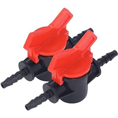 GRASSLIN 2 Vanne À Boisseau Sphérique, Raccord Barbelé 4mm, Interrupteur Débit, Plastique Abs, Irrigation Aquarium - Publicité GRASSLIN 2 Vanne À Boisseau Sphérique, Raccord Barbelé 4mm, Interrupteur Débit, Plastique Abs, Irrigation Aquarium - Publicité