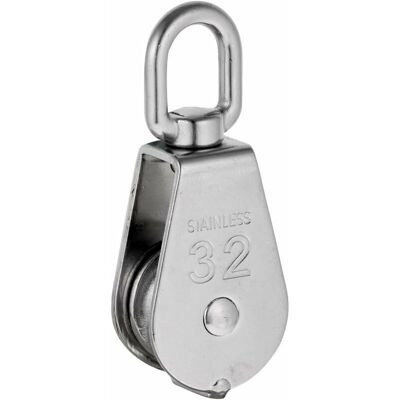 Scotch Aiducho Robuste Poulie À Corde Réa Simple Avec Emerillon Pivotante En Inox Pulley Block Charge Max. 35-1000 Kg – M32.. Publicité Scotch Aiducho Robuste Poulie À Corde Réa Simple Avec Emerillon Pivotante En Inox Pulley Block Charge Max. 35-1000 Kg – M32.. Publicité