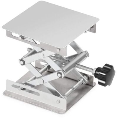 SCORPIO Table Élévatrice De Laboratoire, Table De Levage Plate-forme De Laboratoire En Acier Inoxydable, 100 X 100mm, Hauteur De Levage Extensible De 45 À 150mm, Poids De Support 5 Kg - Publicité SCORPIO Table Élévatrice De Laboratoire, Table De Levage Plate-forme De Laboratoire En Acier Inoxydable, 100 X 100mm, Hauteur De Levage Extensible De 45 À 150mm, Poids De Support 5 Kg - Publicité