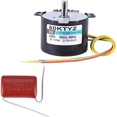 PELTOR 50ktyz Ac 220v 10w 0.5a Petit Moteur Électrique Synchrone À Aimant Permanent À Basse Vitesse Cw/ccw 2.5/20 Tr/min - Publicité PELTOR 50ktyz Ac 220v 10w 0.5a Petit Moteur Électrique Synchrone À Aimant Permanent À Basse Vitesse Cw/ccw 2.5/20 Tr/min - Publicité