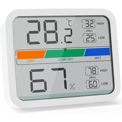 Melissa Houhence – Thermomètre Intérieur Numérique – Moniteur De Température Et D'Humidité – Plage De -9℃ À 60℃ – Indicateur De Confort De L'Air - Publicité Melissa Houhence – Thermomètre Intérieur Numérique – Moniteur De Température Et D'Humidité – Plage De -9℃ À 60℃ – Indicateur De Confort De L'Air - Publicité