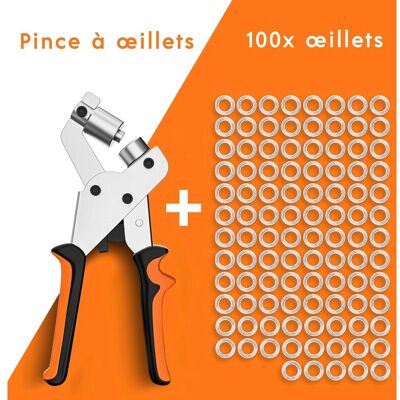 Melissa Pince Perforatrice À Œillets Professionnelle - Effort Minimal - Pince Perforeuse Avec 100 Œillets (ø Intérieur 10 Mm) - Publicité Melissa Pince Perforatrice À Œillets Professionnelle - Effort Minimal - Pince Perforeuse Avec 100 Œillets (ø Intérieur 10 Mm) - Publicité