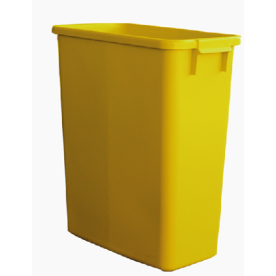 Eko V-part - Poubelle De Tri Rectangulaire 60 Litres Jaune Sans Couvercle - Publicité Eko V-part - Poubelle De Tri Rectangulaire 60 Litres Jaune Sans Couvercle - Publicité