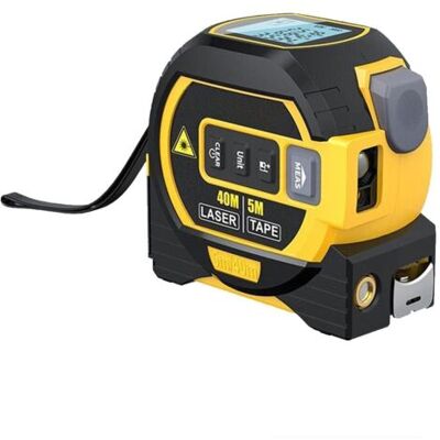 ABYSSE Ruban À Mesurer Laser 3 En 1, Télémètre Laser Numérique Avec Écran Lcd, Mesure Laser 40m/131ft, Mesure De Bande 5m/16ft, Surface De Mesure/volume/distance/pythagore - Publicité ABYSSE Ruban À Mesurer Laser 3 En 1, Télémètre Laser Numérique Avec Écran Lcd, Mesure Laser 40m/131ft, Mesure De Bande 5m/16ft, Surface De Mesure/volume/distance/pythagore - Publicité