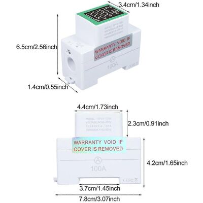FLAMMKRAFT Pzem-008 Compteur D'Énergie Électrique Numérique Sur Rail Din (wattmètre, Kwh, Ampèremètre, Voltmètre) - Publicité FLAMMKRAFT Pzem-008 Compteur D'Énergie Électrique Numérique Sur Rail Din (wattmètre, Kwh, Ampèremètre, Voltmètre) - Publicité