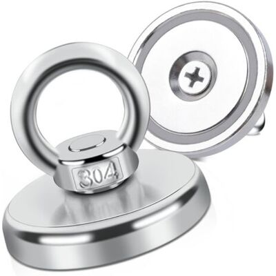 SCORPIO 2 Pièces Aimant De Pêche Super Puissant 60kg Force De Traction Ø 42 Mm, Aimant Neodyme Super Puissant Crochet Magnétique, Aimant Pour L'Industrie Et La Science Pêche À L'Aimant Et Garage - Publicité SCORPIO 2 Pièces Aimant De Pêche Super Puissant 60kg Force De Traction Ø 42 Mm, Aimant Neodyme Super Puissant Crochet Magnétique, Aimant Pour L'Industrie Et La Science Pêche À L'Aimant Et Garage - Publicité