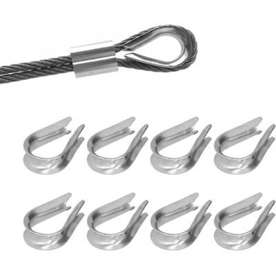 SCORPIO 50 Pièces Câble Métallique Cosse Câble Métallique Clips Outils De Gréement De Câble En Acier Inoxydable Pour La Construction Navale(m4 (4 Mm)) - Publicité SCORPIO 50 Pièces Câble Métallique Cosse Câble Métallique Clips Outils De Gréement De Câble En Acier Inoxydable Pour La Construction Navale(m4 (4 Mm)) - Publicité