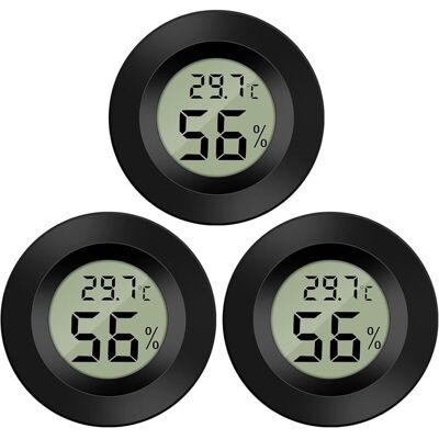MOXIE Mini Thermomètre Lcd Numérique Hygromètre Température Humidité -50 70℃ 10% 99% Rh Portable Thermo Hygromètre Indicateur Pour Bureau (3 Pcs - Noir) - Publicité MOXIE Mini Thermomètre Lcd Numérique Hygromètre Température Humidité -50 70℃ 10% 99% Rh Portable Thermo Hygromètre Indicateur Pour Bureau (3 Pcs - Noir) - Publicité