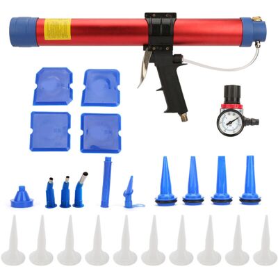 MOXIE Sjlerst Pistolet À Mastic Pneumatique 600 Ml, Pistolet À Air À Colle Souple Avec Indicateur De Vitesse Pour La Décoration Architecturale, Aquariums, Énergie Solaire, Appareils Électroniques - Publicité MOXIE Sjlerst Pistolet À Mastic Pneumatique 600 Ml, Pistolet À Air À Colle Souple Avec Indicateur De Vitesse Pour La Décoration Architecturale, Aquariums, Énergie Solaire, Appareils Électroniques - Publicité