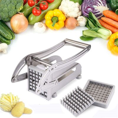 BRINSEA Coupe-frites Professionnel En Acier Inoxydable Pour Pommes De Terre Et Légumes Pour Usage Domestique Et Commercial - Publicité BRINSEA Coupe-frites Professionnel En Acier Inoxydable Pour Pommes De Terre Et Légumes Pour Usage Domestique Et Commercial - Publicité