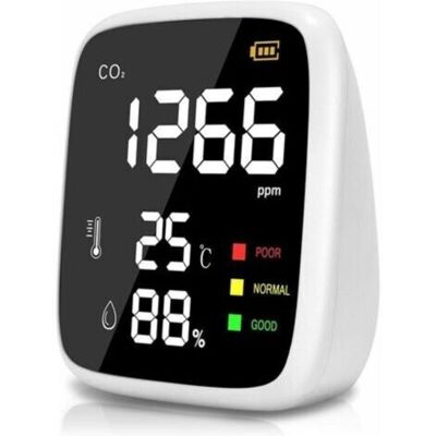 SCORPIO Détecteur De Co2, 400 À 5000 Ppm Capteur Co2 Maison, 3 En 1 Compteur Detecteur Co2, Moniteur De Qualité De L'Air Avec Fonction D'Auto-calibrage Pour Bureau Hôtel Restaurant - Publicité SCORPIO Détecteur De Co2, 400 À 5000 Ppm Capteur Co2 Maison, 3 En 1 Compteur Detecteur Co2, Moniteur De Qualité De L'Air Avec Fonction D'Auto-calibrage Pour Bureau Hôtel Restaurant - Publicité