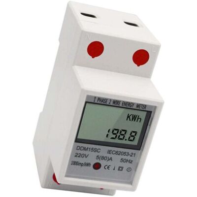 OEM Compteur Edf Compteur D'Énergie Monophasé À Rail Din À Affichage Numérique Lcd 5 80a 220v 50hz Moniteur De Consommation D'Énergie De Compteur Électronique Kwh Ddm15sc, Blanc Blanc - Publicité OEM Compteur Edf Compteur D'Énergie Monophasé À Rail Din À Affichage Numérique Lcd 5 80a 220v 50hz Moniteur De Consommation D'Énergie De Compteur Électronique Kwh Ddm15sc, Blanc Blanc - Publicité