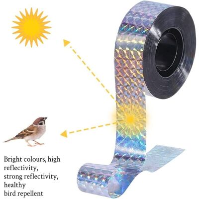 Scotch Bande Répulsive Anti Oiseaux Bande Holographique Pour Oiseaux Anti Oiseaux Bande 2 Rouleaux 2.4cm 100m Double Face Bande Répulsive Anti Oiseaux Pour Oiseaux Parfait Dissuasif Contre Oiseaux Pigeons C - Publicité Scotch Bande Répulsive Anti Oiseaux Bande Holographique Pour Oiseaux Anti Oiseaux Bande 2 Rouleaux 2.4cm 100m Double Face Bande Répulsive Anti Oiseaux Pour Oiseaux Parfait Dissuasif Contre Oiseaux Pigeons C - Publicité